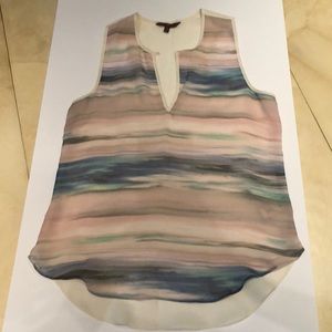 Silk top in sunset colors